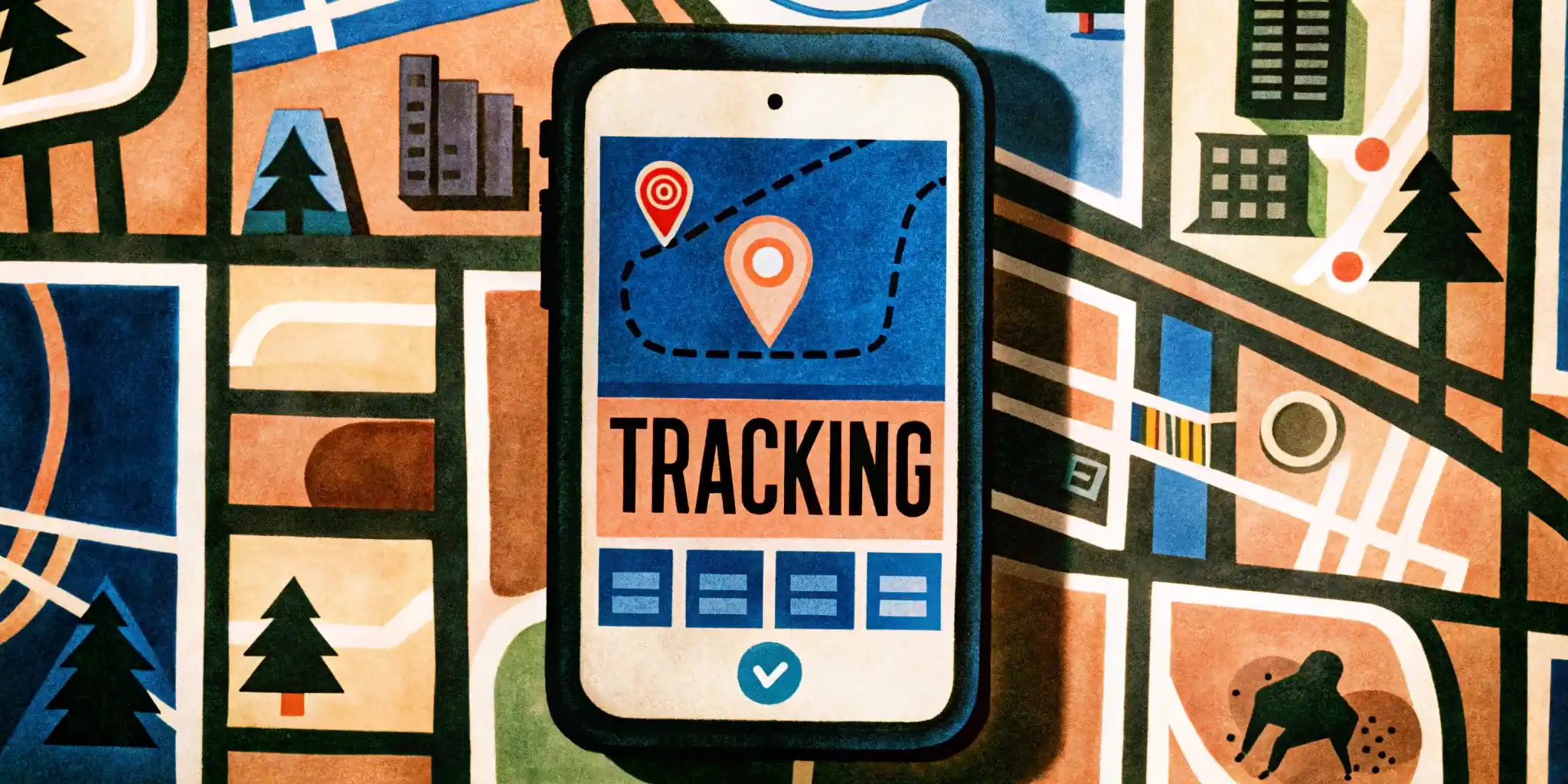 tracking map in the phone